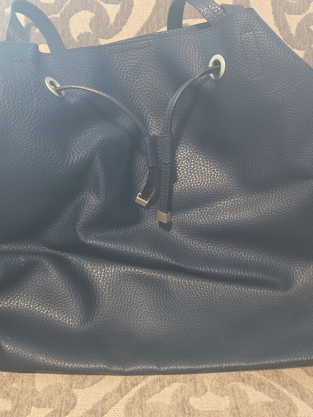Target Navy Drawstring Tote Bag - Picture 3 of 5